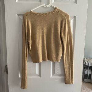 Brandy Melville Beige Cropped Sweater